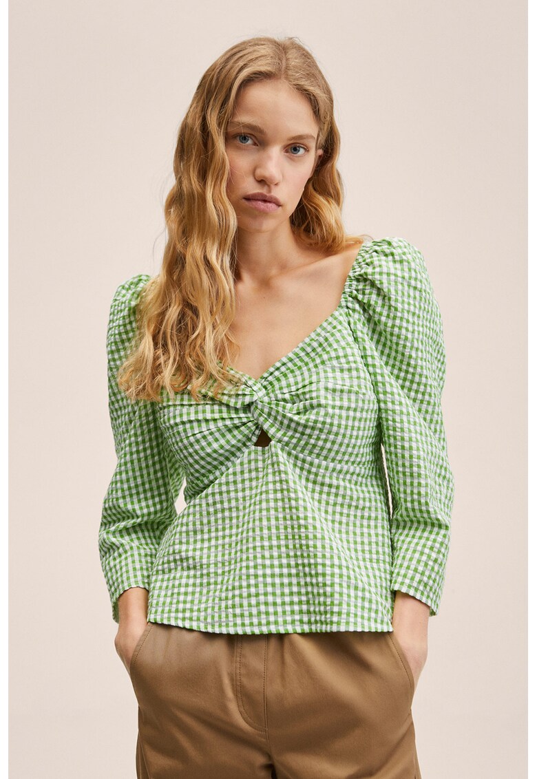Bluza cu model gingham Montsera fashiondays.ro imagine noua 2022
