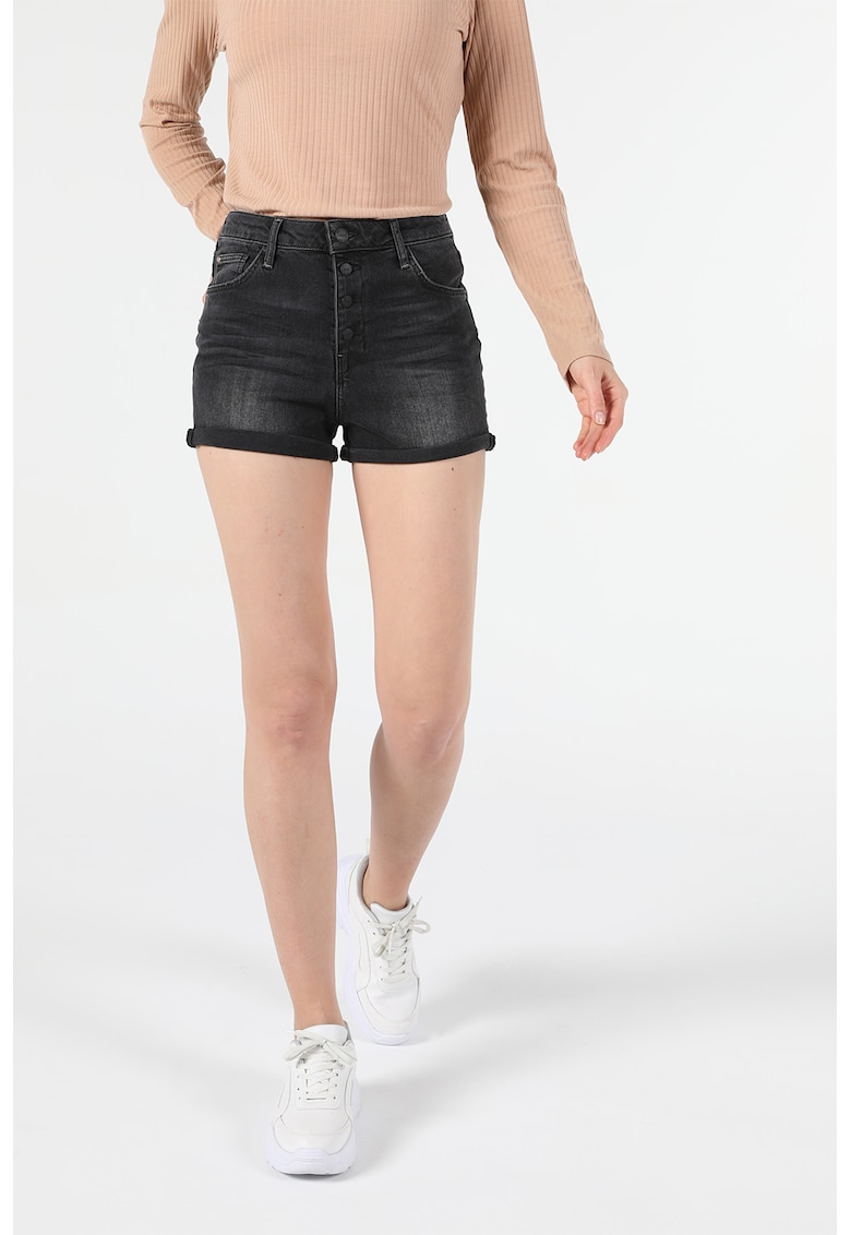 Pantaloni scurti super slim fit din denim