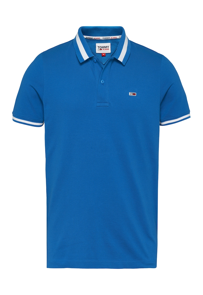 Tricou Polo - slim fit din amestec de bumbac organic