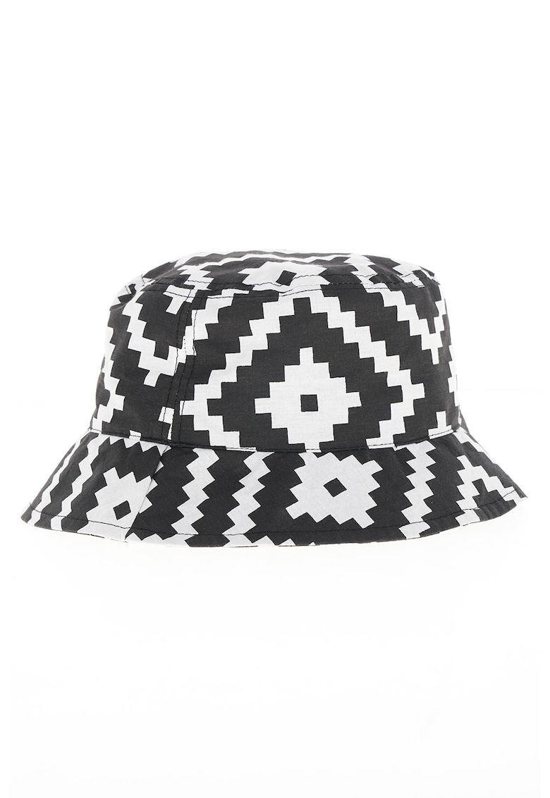 Palarie bucket unisex cu imprimeu geometric