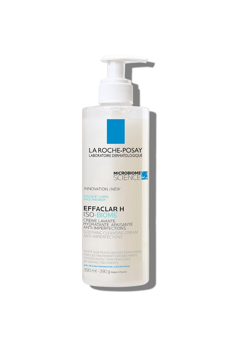 Crema de spalare Effaclar H ISO-BIOME pentru pielea grasa fragilizata - 390 ml