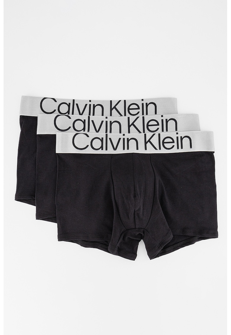 CALVIN KLEIN, Bustiera cu banda logo, Gri, S