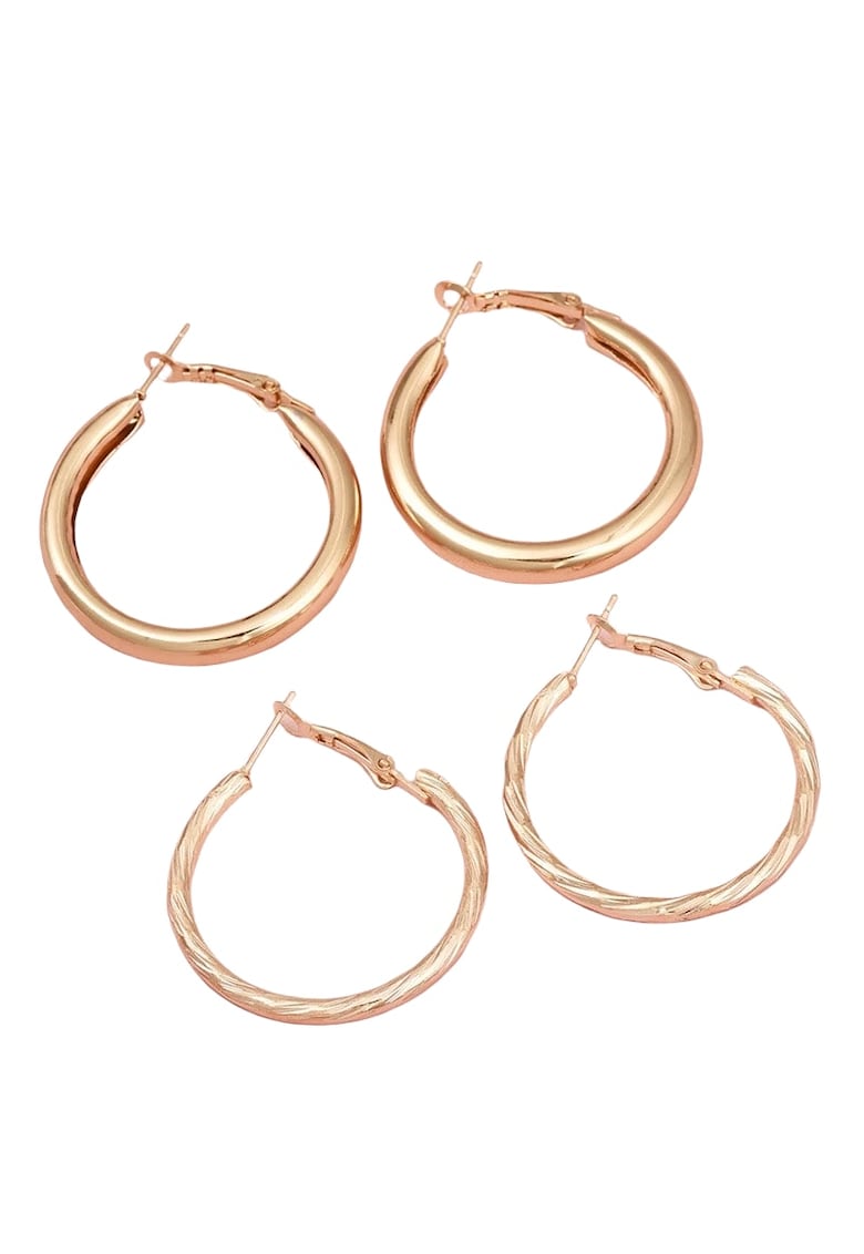 Set 2 perechi de cercei - aurii - rotunzi - Sangrid C27 -