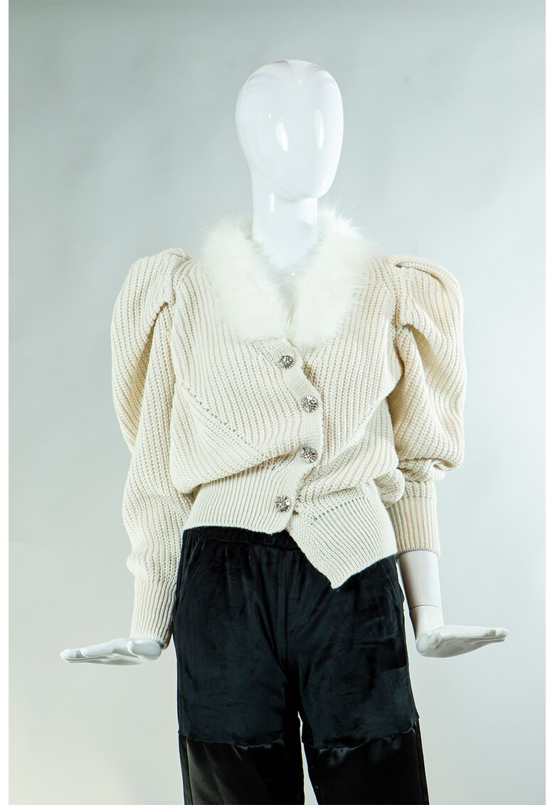 Cardigan din amestec de lana cu maneci bufante Cardigan din amestec de lana cu maneci bufante CHAOTIC
