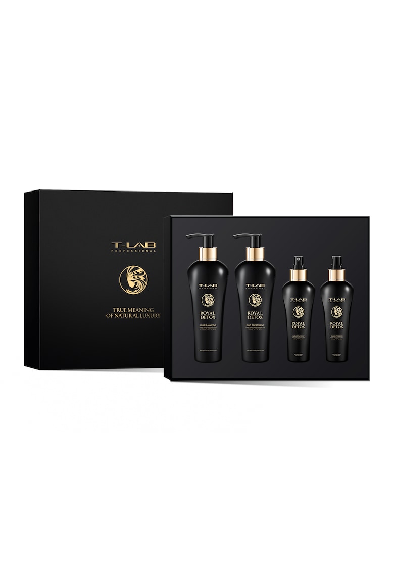 Set  Royal Detox Ritual Sampon - 300 ml - Tratament par - 300 ml - Elixir par - 150 ml - Tratament fara clatire - 150 ml