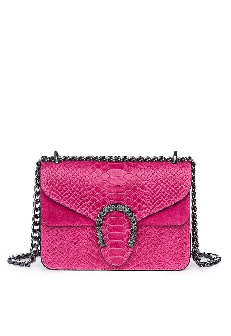 Poseta dama Dalia Piele naturala - Fucsia - 15x20cm