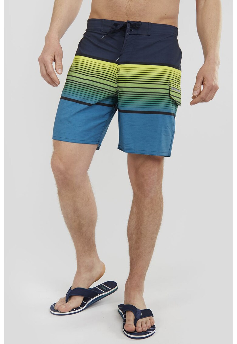 Pantaloni scurti de baie cu model in dungi Salimu