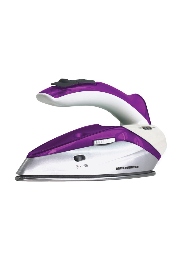 Fier De Calcat Voiaj 1000 W - 0.4 l - Talpa Inox - Maner Pliabil - Alb/Violet