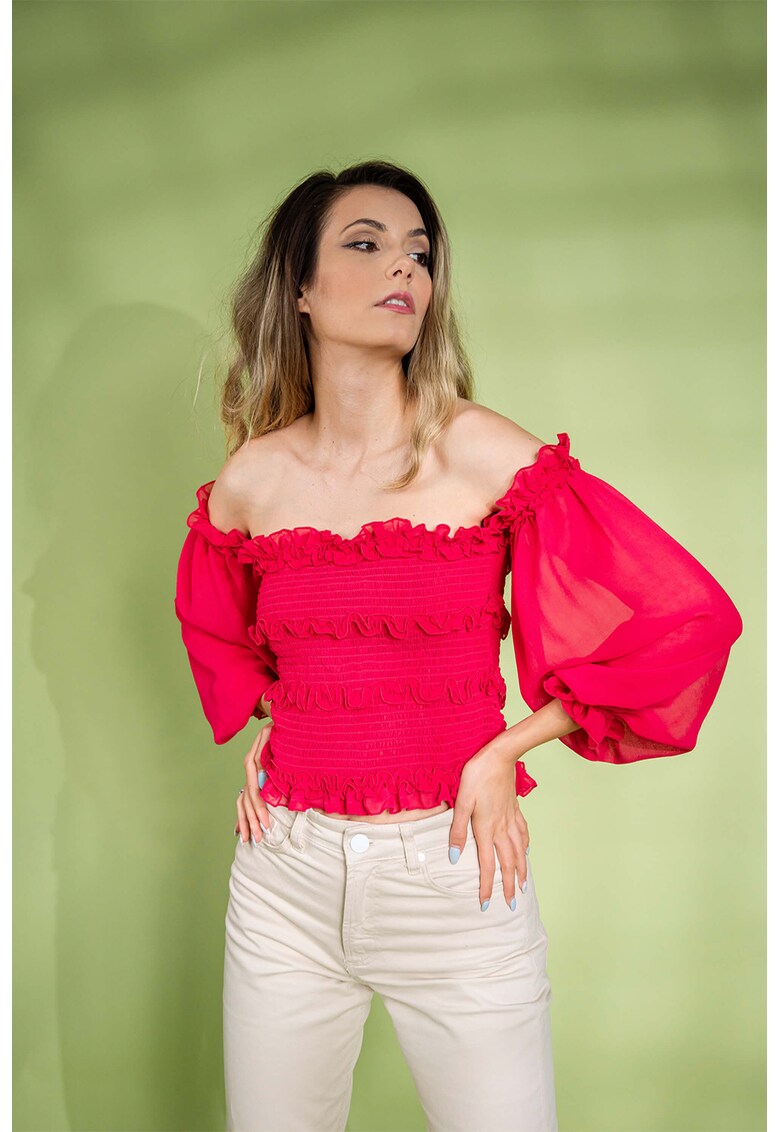 Bluza cu decolteu pe umeri Electra