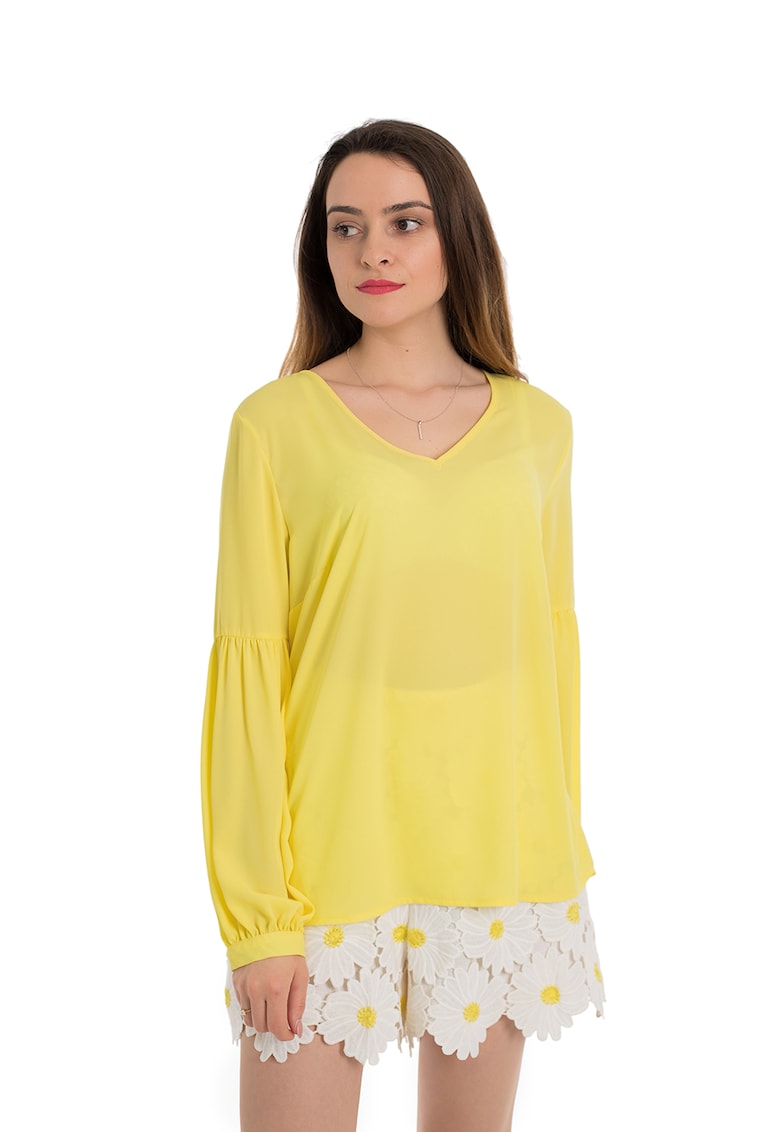 Bluza transparenta cu decolteu in V Giulia Bluza transparenta cu decolteu in V Giulia