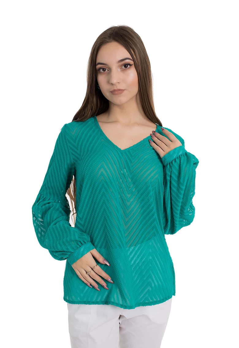 Bluza transparenta cu decolteu in V Giulia Bluza transparenta cu decolteu in V Giulia