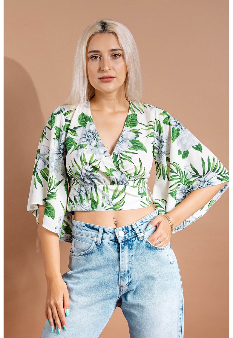 Bluza crop cu imprimeu floral Frida