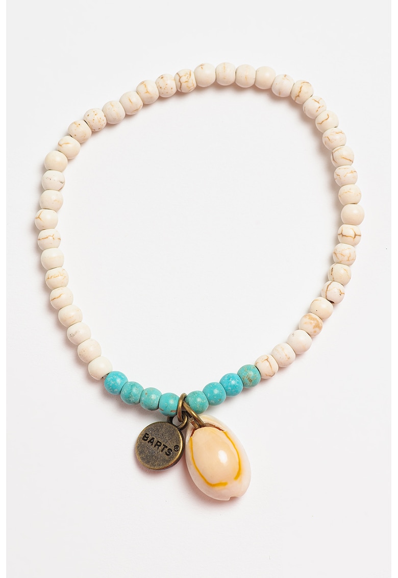 Bratara cu margele - din lemn si scoica