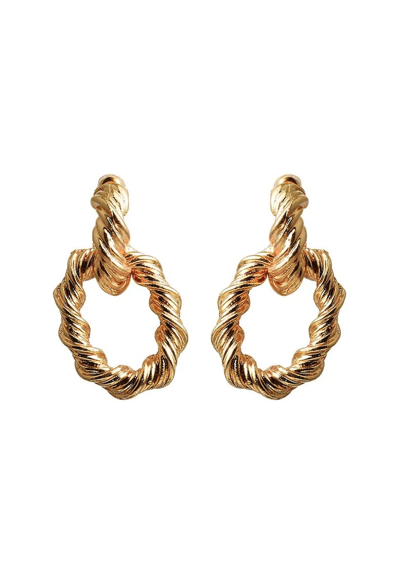 Cercei aurii - ovali - spiralati - Zenia C5 -