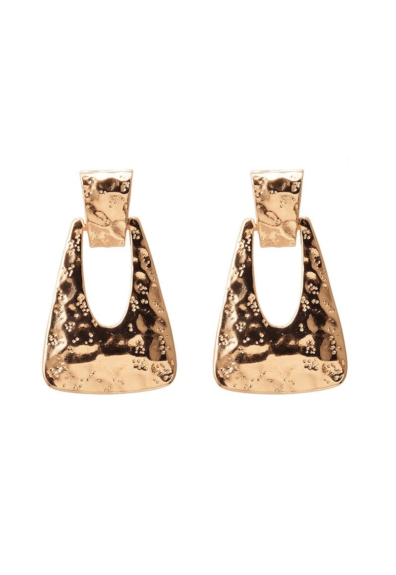 Cercei aurii - cu textura sifonata - Valentina C1 -