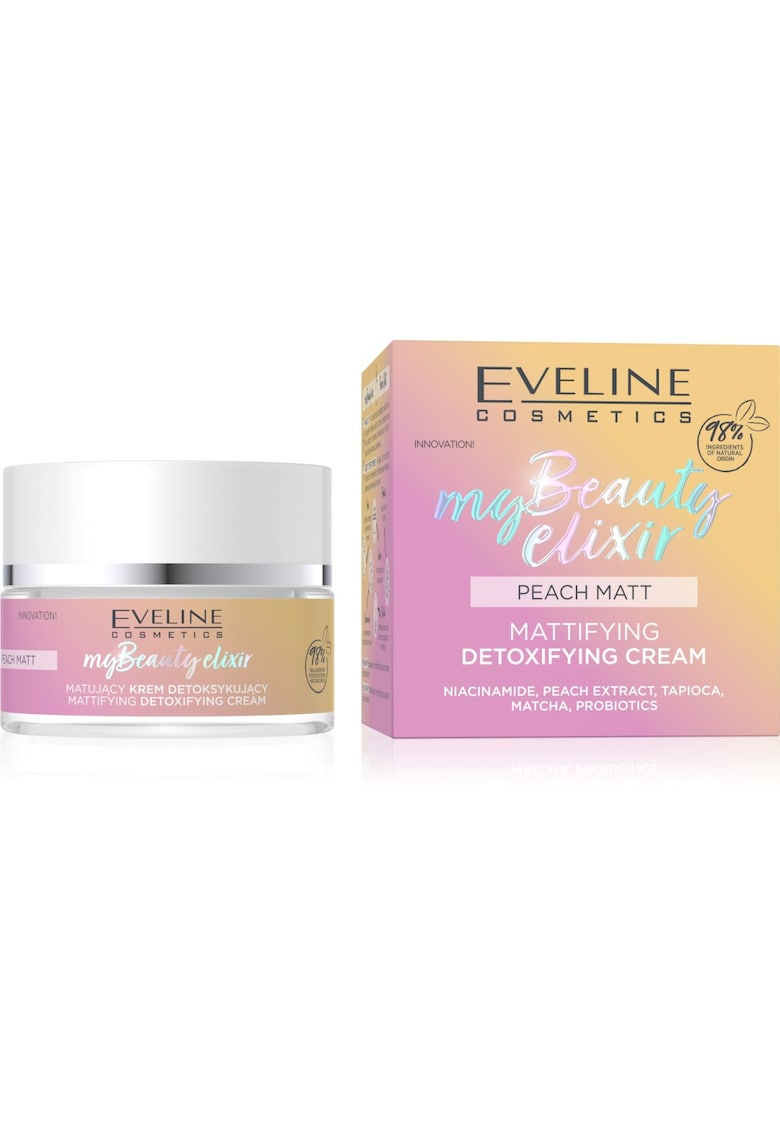 Eveline My Beauty Elixir Mattifying and Detoxifying Face Cream Peach Matt crema detoxifianta pentru piele uleioasa 50 ml