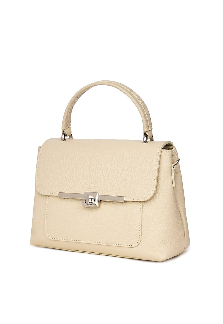 Geanta din piele naturala Sierra - Crem