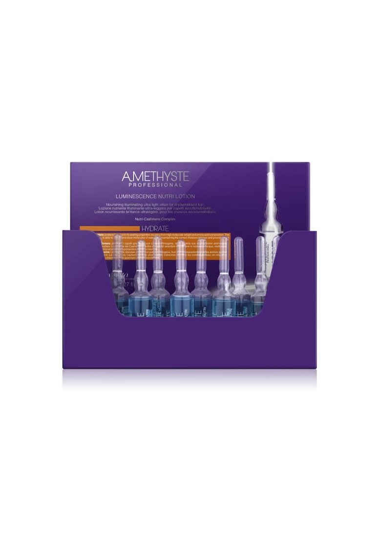 Fiole tratament pentru par uscat si sensibil Amethyste Hydrate - 12 x 8 ml