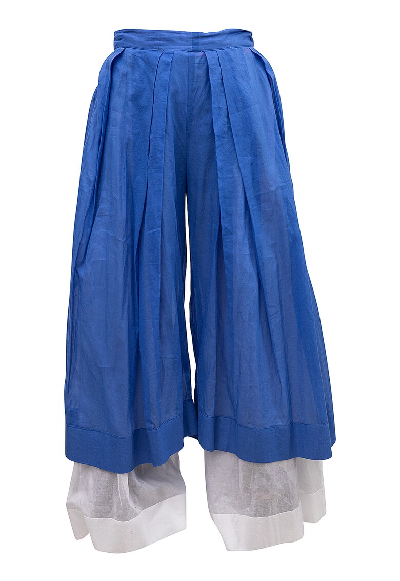 Pantaloni cu croiala ampla si aspect 2 in 1 imagine reduceri black friday 2021 Edita Lupea