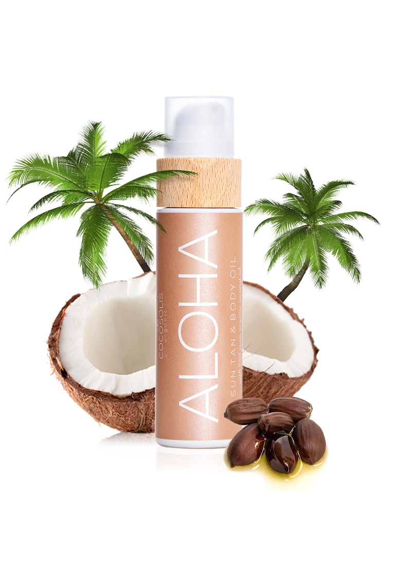 Ulei de bronzat de ciocolata organic ALOHA Sun Tan & Body Oil - 110 ml