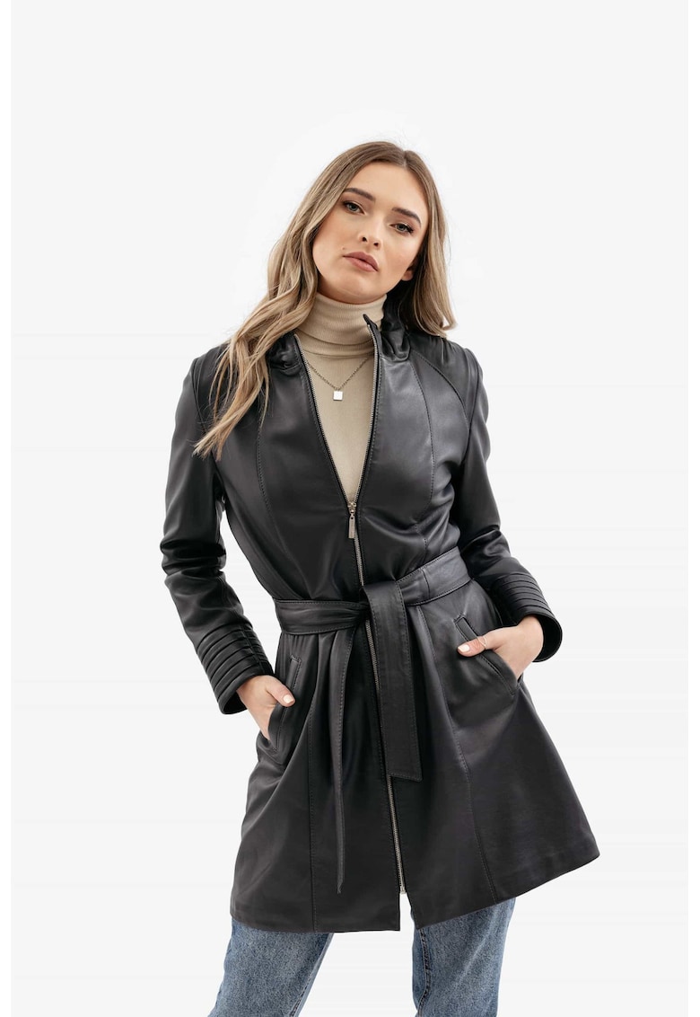 Pardesiu din piele naturala - Gerali - model Paloma