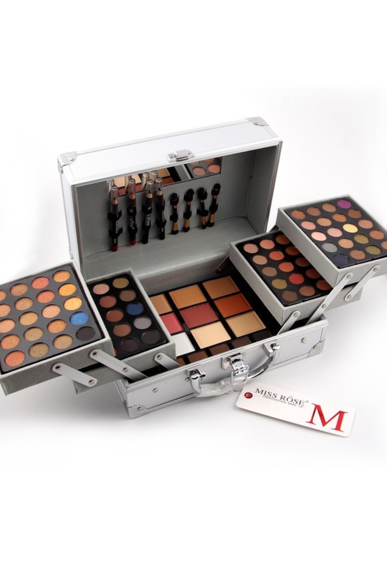 Trusa machiaj multifunctionala cu geanta Miss Rose 7007-002N