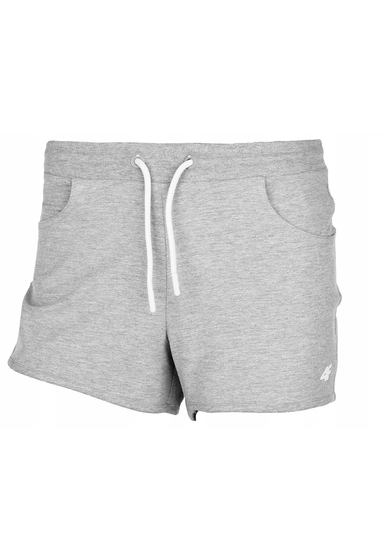Pantaloni scurti dama - Bumbac/Elastan - Gri - Gri