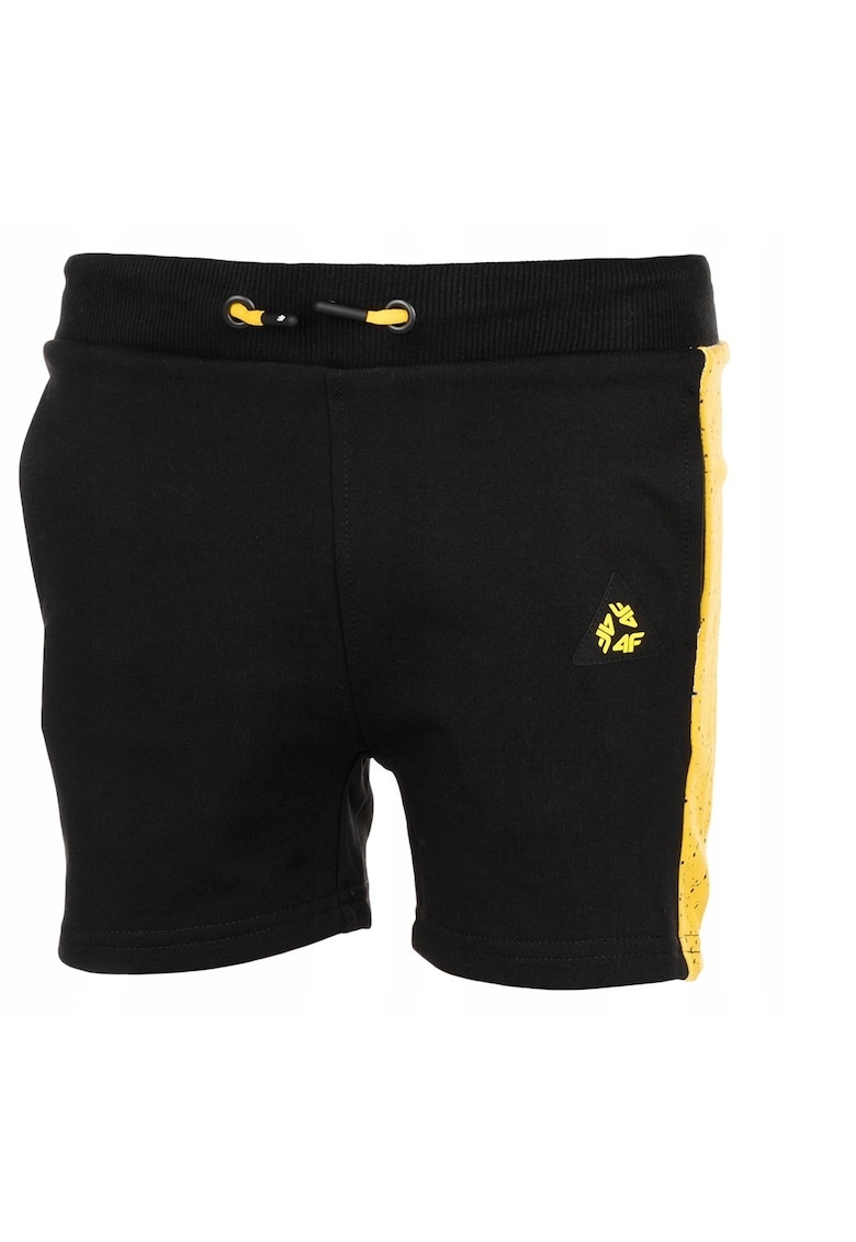Pantaloni scurti copii - Bumbac/Poliester - Negru/Galbenqsqsq