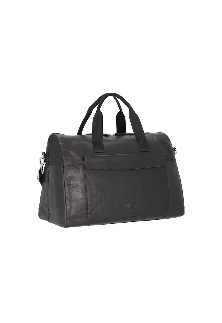 Geanta de voiaj unisex din piele naturala - KD1093-03 - 49 x 25 x 31 cm - neagra