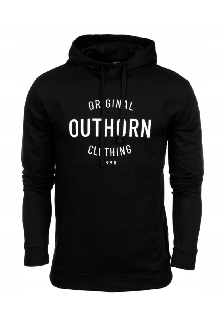 Hanorac barbati - Cu gluga - Bumbac/Poliester - Negru