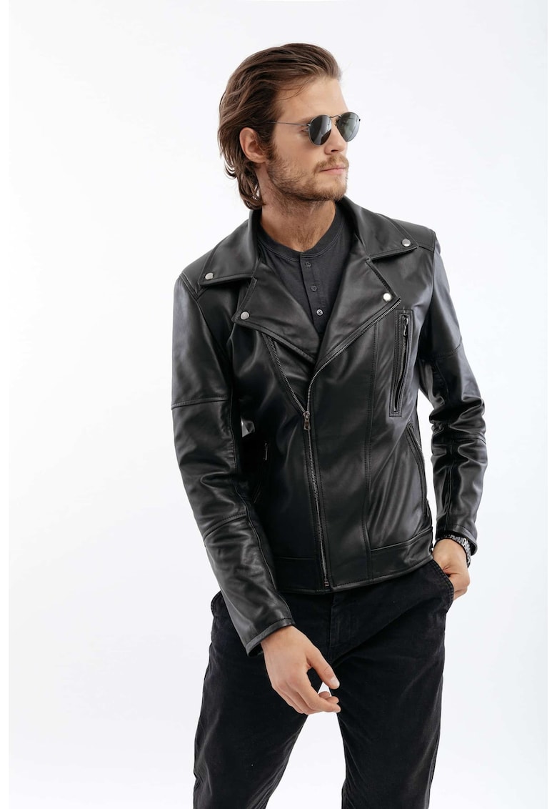 Jacheta din piele naturala - Gerali - model Men's Biker