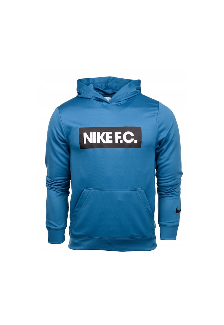 Hanorac sport cu gluga si imprimeu logo Poliester - Albastru