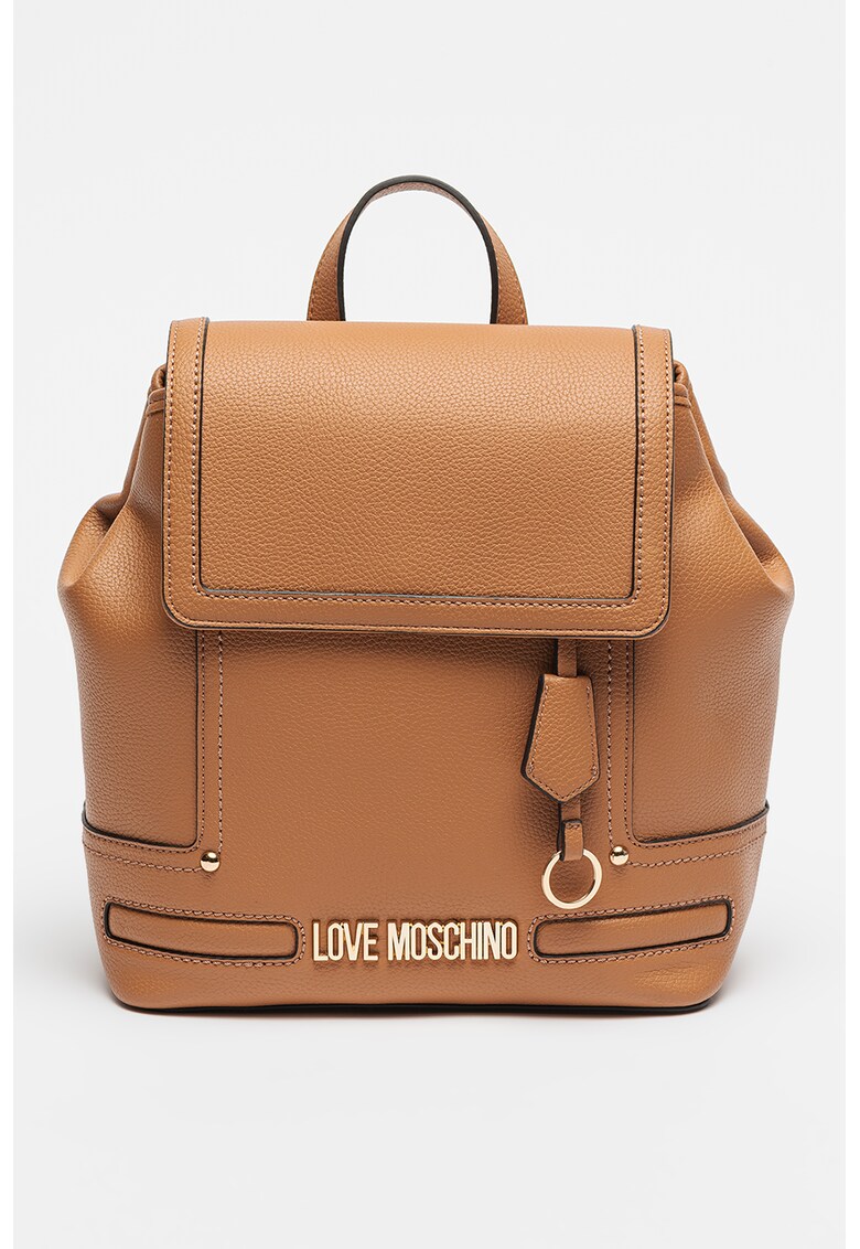 Rucsac de piele ecologica cu aplicatie logo metalica