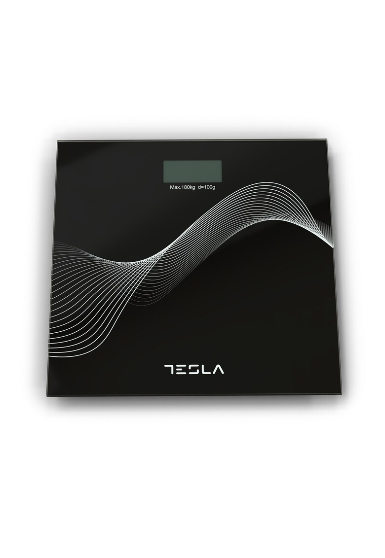 Tesla Cantar corporal - 180kg - baterii 2xaaa - 30x30cm - negru