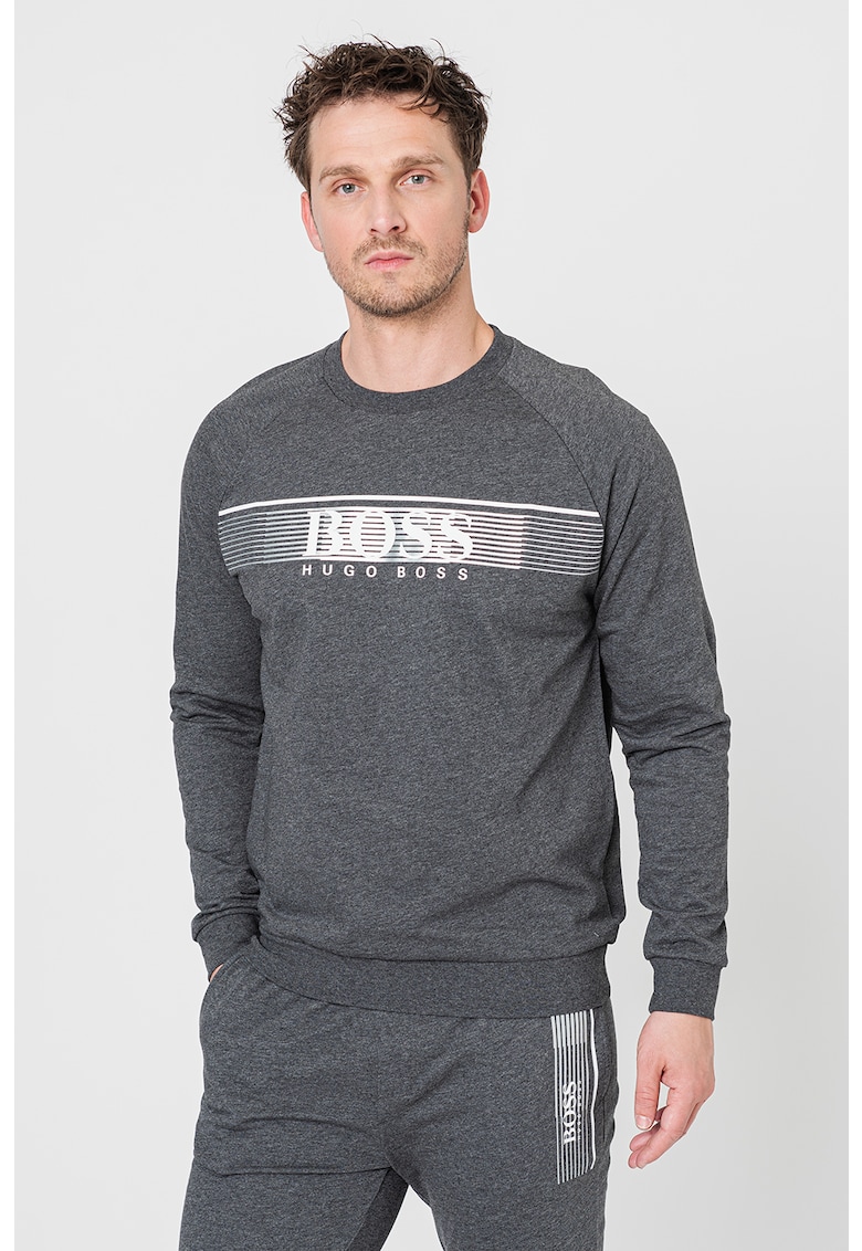 Bluza sport de casa cu imprimeu logo Authentic Boss imagine lareducerisioferte.ro 2022