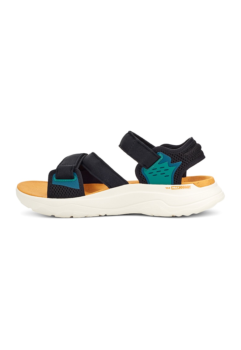 Sandale cu velcro Zymic - Negru/Turcoaz