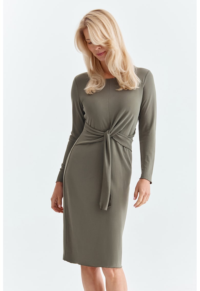 Rochie din amestec de modal cu detaliu innodat