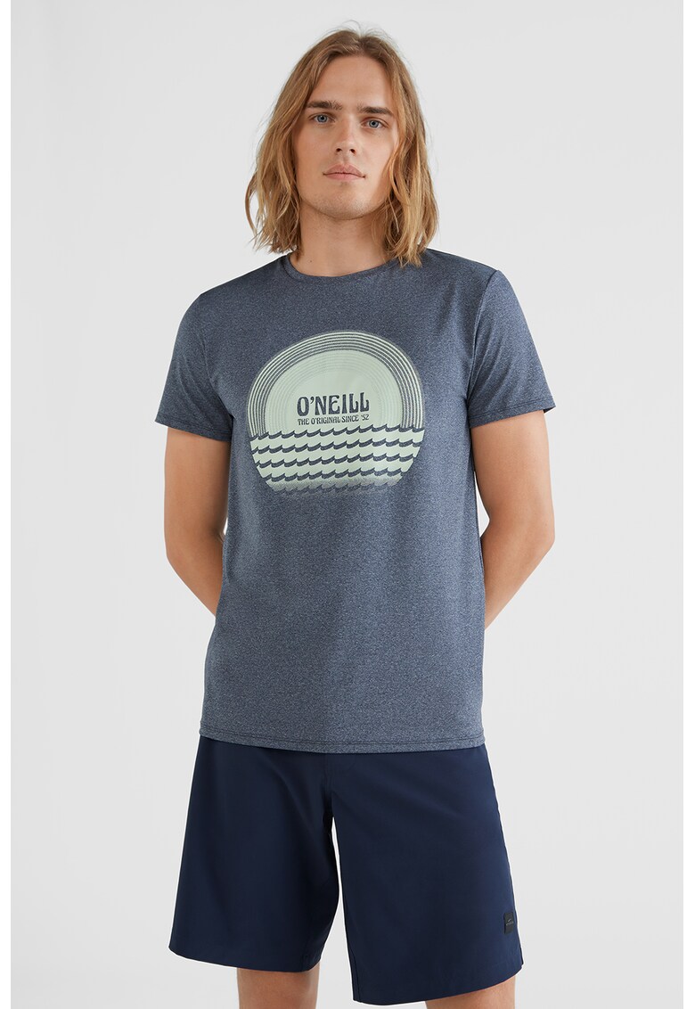 Tricou slim fit cu imprimeu logo Solar Hybrid Bărbaţi