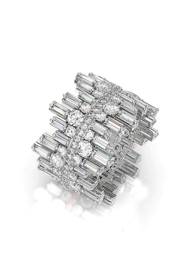 Inel argintiu - cu pietre din zirconiu - Ninnan C2 -