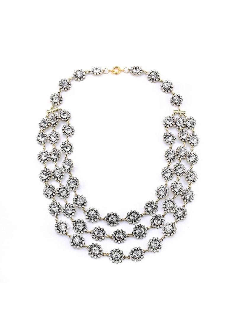 Colier auriu - masiv - in 3 straturi - cu pietre - Elisabeta C5 -