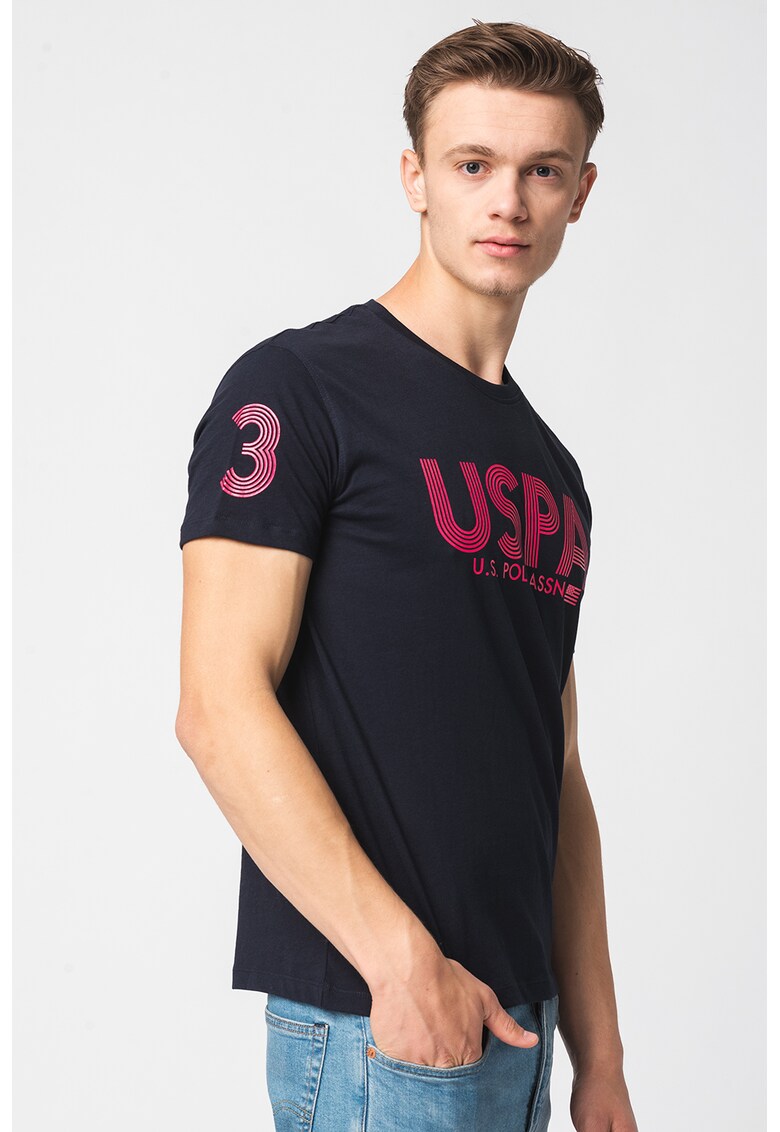 Памучна тениска с контрастно лого US Polo Assn