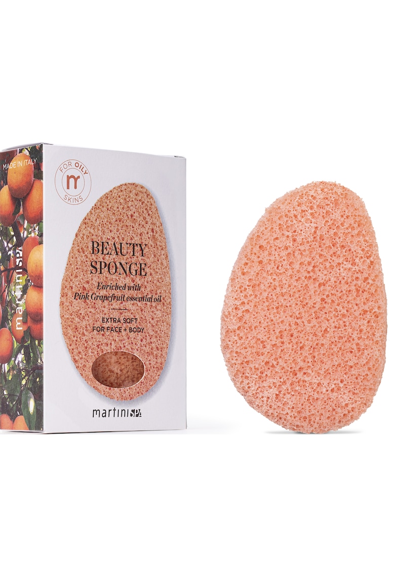 Burete pentru fata si corp oily skin cu ulei esential de grapefruit roz - extra soft