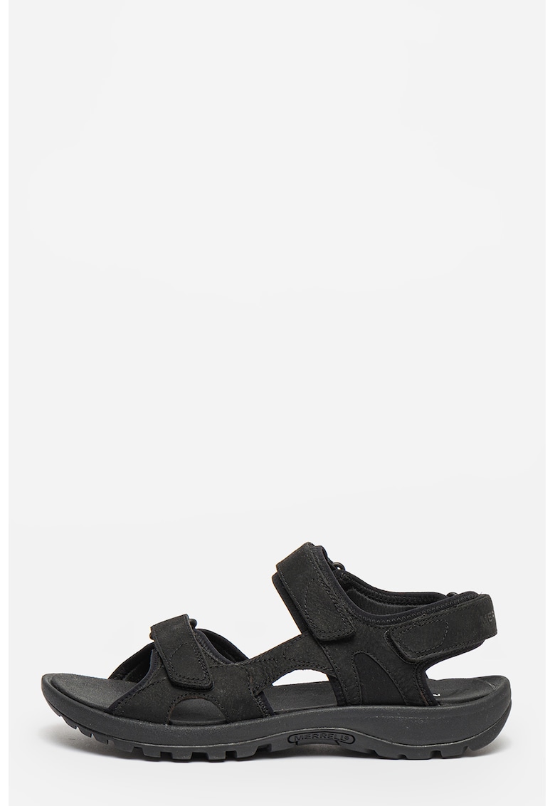Merrell Sandale de piele intoarsa cu velcro Sandspur - Negru