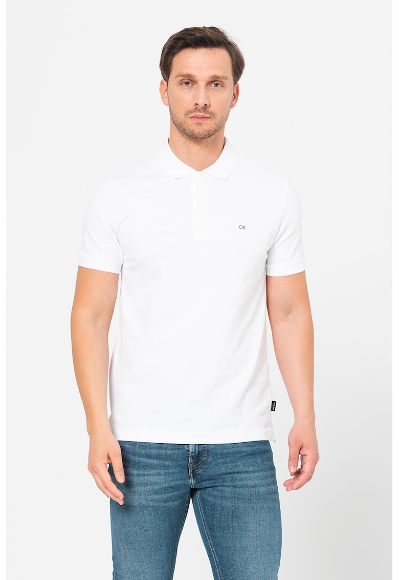 CALVIN KLEIN Тениска с яка – по тялото за Мъже CALVIN KLEIN Тениска с яка – по тялото за Мъже