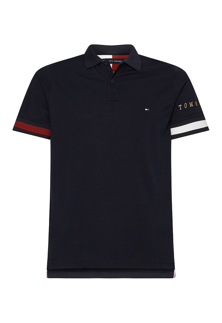 Тениска с яка и лого Tommy Hilfiger