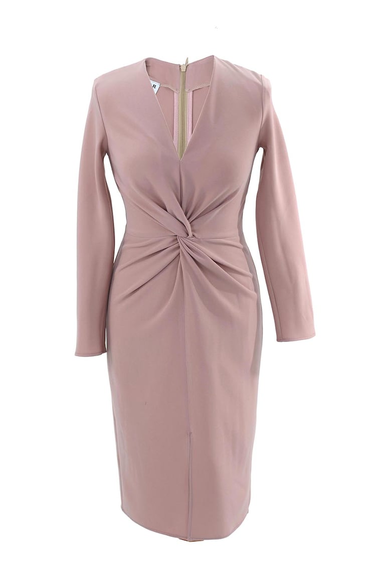 Rochie cambrata cu decolteu in V si detaliu rasucit frontal Jackie