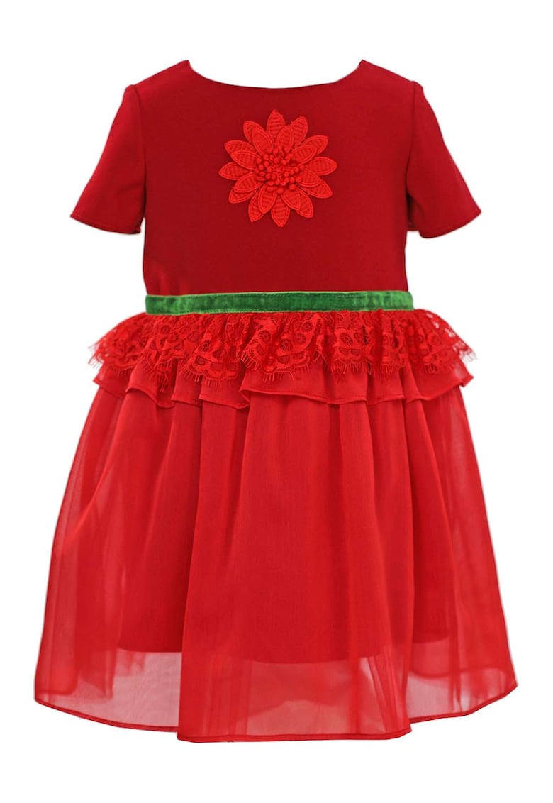 Rochie evazata cu maneci scurte Liliaan - Rosu