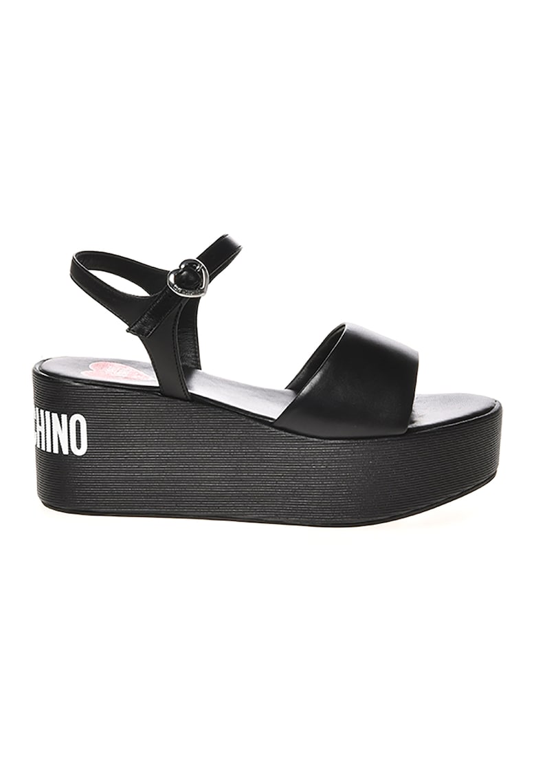 Love Moschino Сандали от еко кожа със скосена подметка за Жени Love Moschino Сандали от еко кожа със скосена подметка за Жени