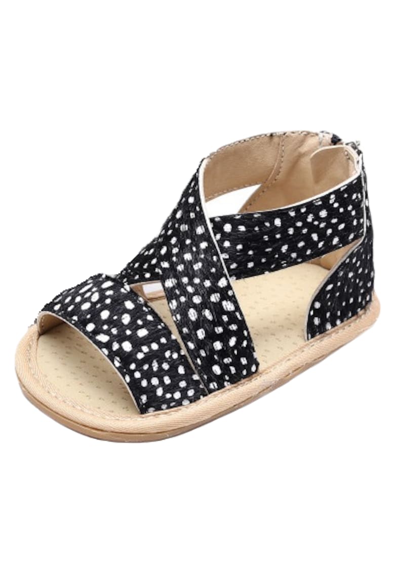 Sandale Cu Bulinute - Textil - Fete - Negru