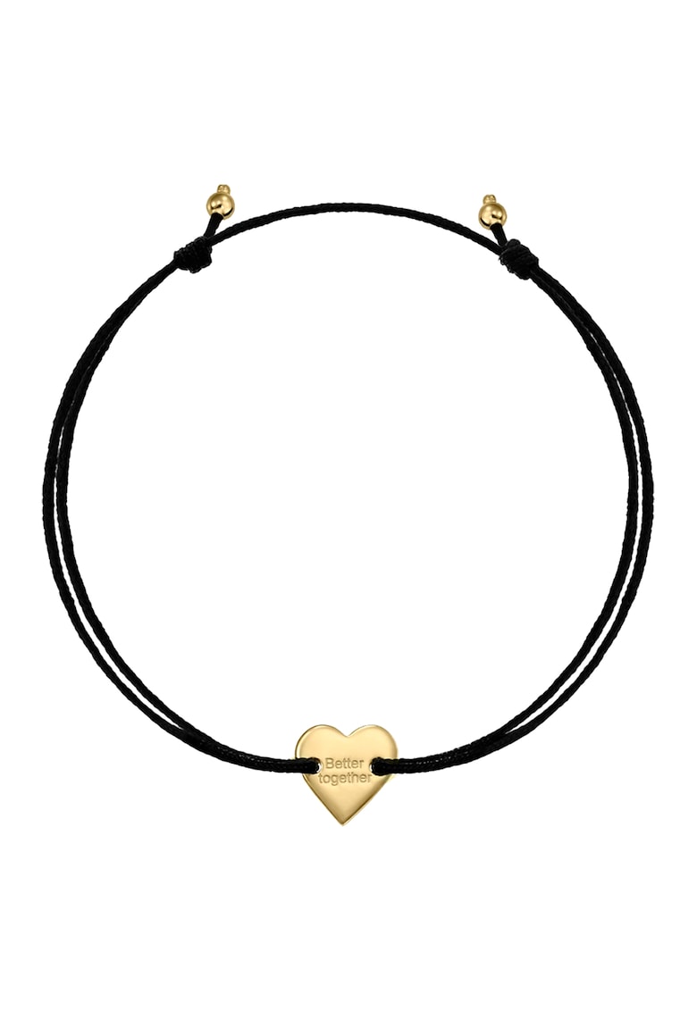 Bratara ajustabila cu talisman de argint veritabil placat cu aur de 14k